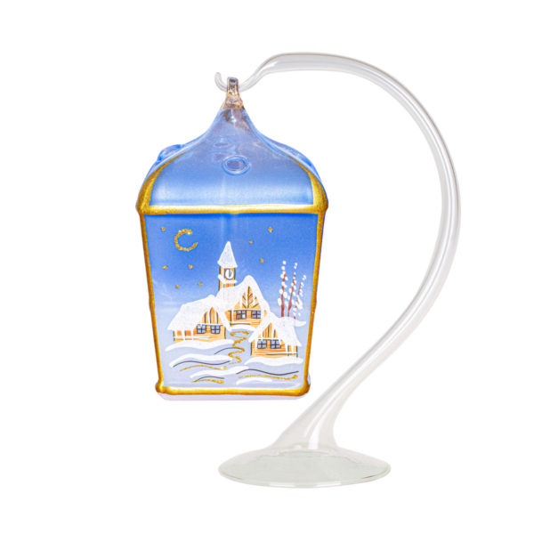Lucerna Na Sviečku - Modrá