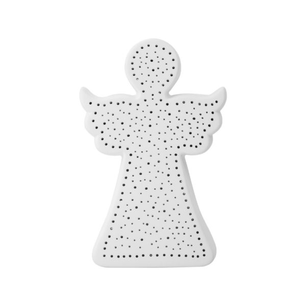 Pio - anjel ručne dierkovaná keramická lampa