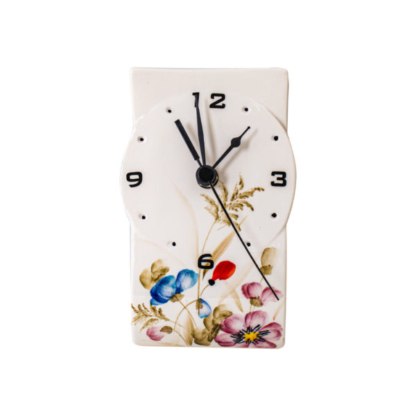 Doreo - lúčne kvety stolové hodiny - talianska keramika