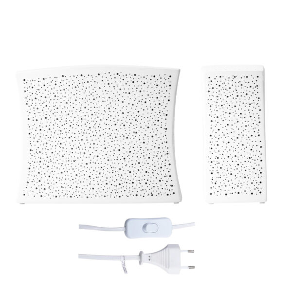 Quadro - lampa elektrická ručne dierkovaná - hand made