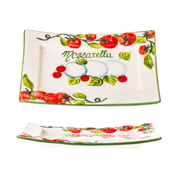 Gozana - syr & paradajky podnos mozzarela - talianska keramika