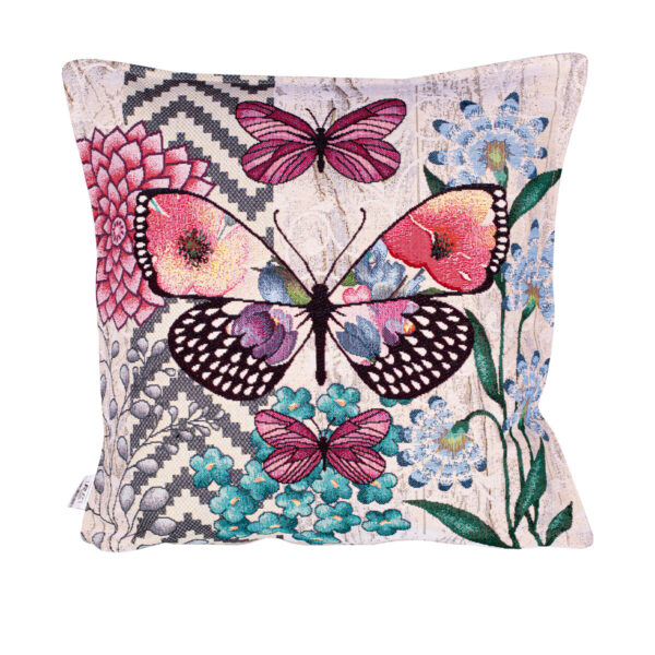 Herzo motýľ vankúš krehký let motýľa lúkou taliansky textil